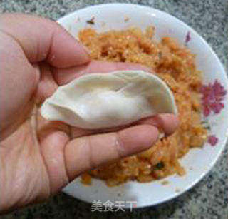 泡菜鸡肉馅饺子的做法步骤:10