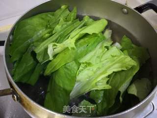 #快手素菜#白灼油麦菜的做法步骤：4