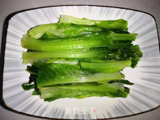 #快手素菜#白灼油麦菜的做法步骤：5