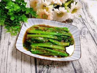 #快手素菜#白灼油麦菜的做法步骤：14