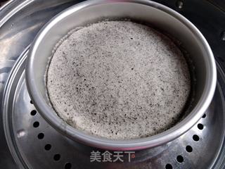 黑芝麻蒸蛋糕的做法步骤:14