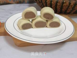 可可双色馒头的做法步骤:7