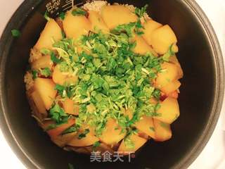 腊味土豆焖饭的做法步骤:7