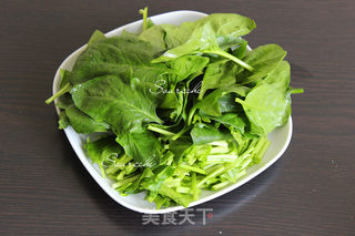 虾仁菠菜粥的做法步骤:4