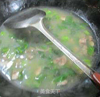 鲜蘑菇油菜蕻鸭肝羹的做法步骤:11