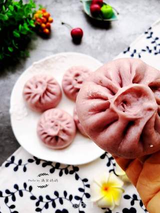 紫薯肉包的做法步骤:17