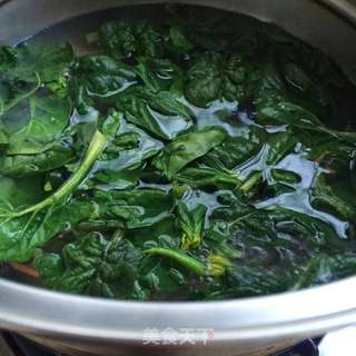 豆芽拌菠菜的做法步骤:3