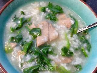 菠菜猪肝粥的做法步骤:21
