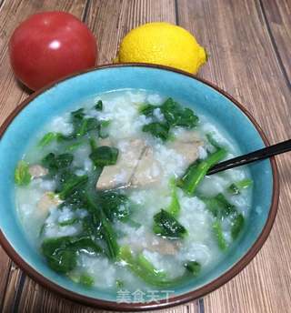 菠菜猪肝粥的做法步骤:22