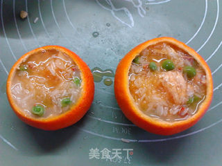 香橙腊肠蒸饭的做法步骤:14
