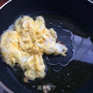 蒜苔蛋炒饭的做法步骤:5