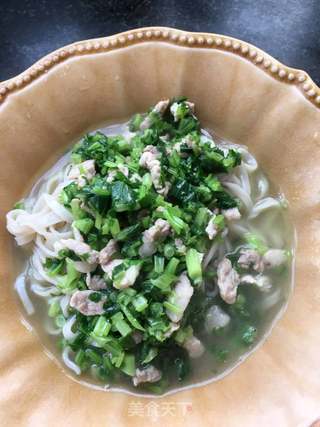 苔菜肉丁过水面的做法步骤:17
