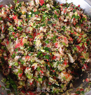 韭菜红粉皮素饺子的做法步骤:8