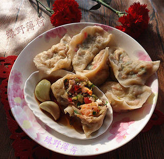 韭菜红粉皮素饺子的做法步骤:10