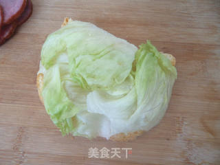 鸡蛋火腿三明治的做法步骤:7