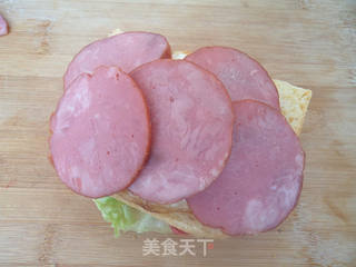 鸡蛋火腿三明治的做法步骤:12