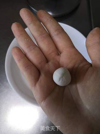 红豆沙糯米粉圆子的做法步骤:2