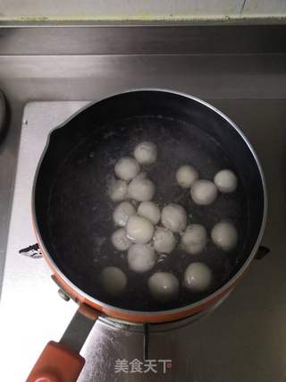 红豆沙糯米粉圆子的做法步骤:3