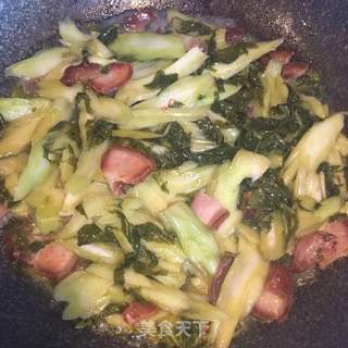 腊肉炒酸菜的做法步骤:4