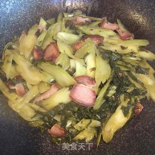 腊肉炒酸菜的做法步骤:5