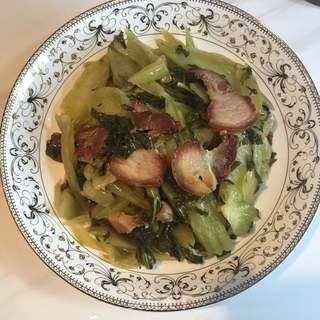 腊肉炒酸菜的做法步骤:6