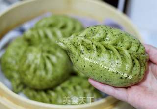 菠菜柳叶包子的做法步骤:14