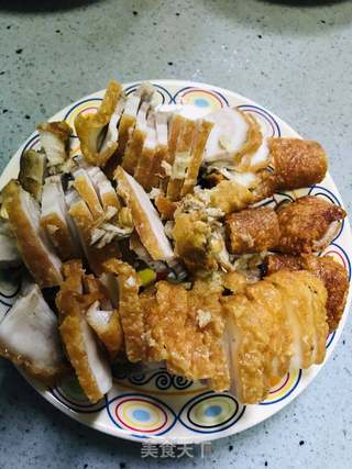 蒜炒扣肉的做法步骤:3