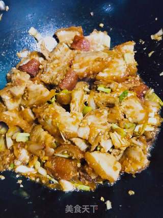 蒜炒扣肉的做法步骤:9
