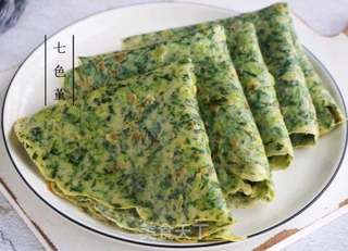 茼蒿鸡蛋面饼的做法步骤:7