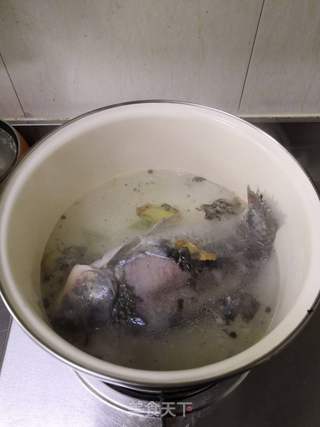 萝卜丝鲫鱼汤的做法步骤:7