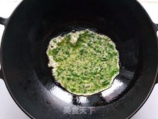 芹菜叶煎鸡蛋的做法步骤:7