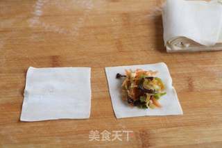 馄饨皮煎饼的做法步骤:3