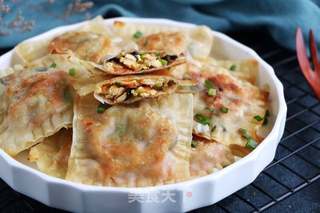 馄饨皮煎饼的做法步骤:8