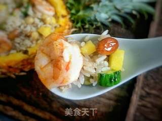 虾仁菠萝炒饭的做法步骤:12