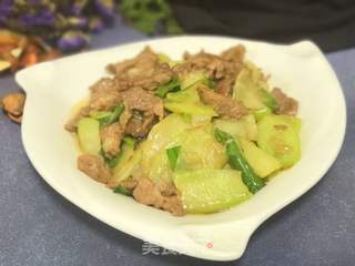 葱香莴笋炒牛肉的做法步骤：6