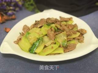 葱香莴笋炒牛肉的做法步骤：9