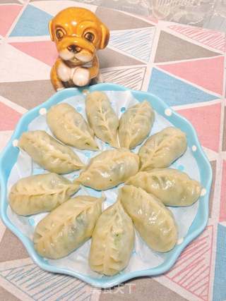 时令蔬菜  苔菜烫面蒸饺的做法步骤：13