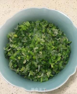 时令蔬菜  苔菜烫面蒸饺的做法步骤：4