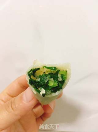 时令蔬菜  苔菜烫面蒸饺的做法步骤：17