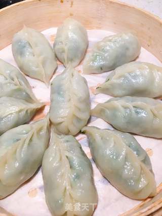 时令蔬菜  苔菜烫面蒸饺的做法步骤：10