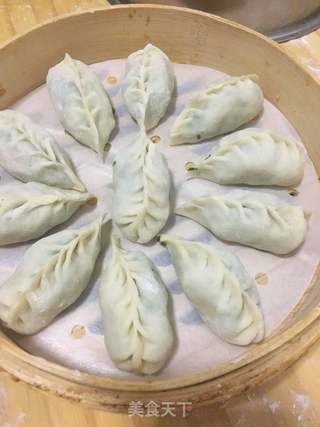 时令蔬菜  苔菜烫面蒸饺的做法步骤：9