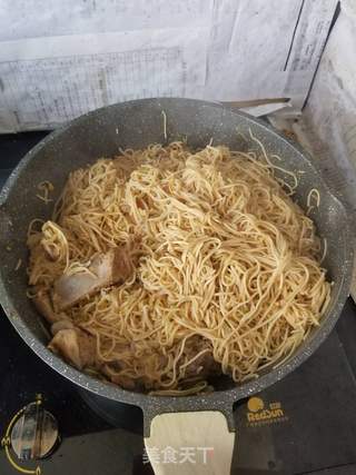 “面条”排骨豆芽焖熟面的做法步骤：7