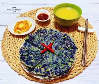 紫甘蓝煎蛋饼的做法步骤:11