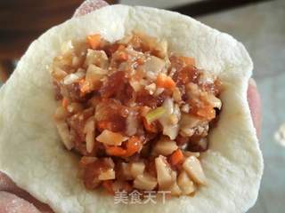 猪肉杏鲍菇胡萝卜包子的做法步骤:18