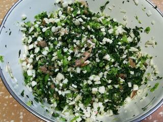 青菜菌菇生煎包的做法步骤:3