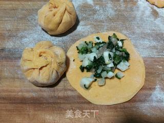 青菜菌菇生煎包的做法步骤:5