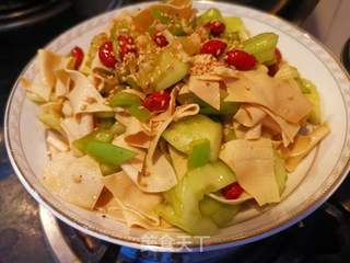 黄瓜拌干豆腐(千张)的做法步骤:10