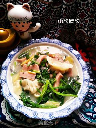 砂锅鲫鱼水饺的做法步骤:12