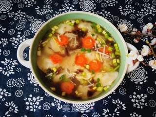 平菇韭菜酸辣汤饺的做法步骤:11