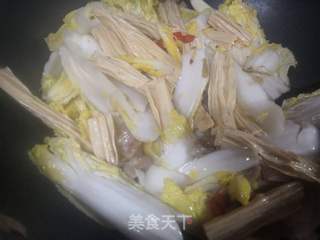 腐竹炒娃娃菜的做法步骤:7